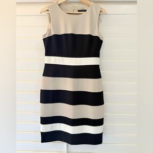Fabulously Classic!!! Tommy Hilfiger Black and Cream Striped Dress